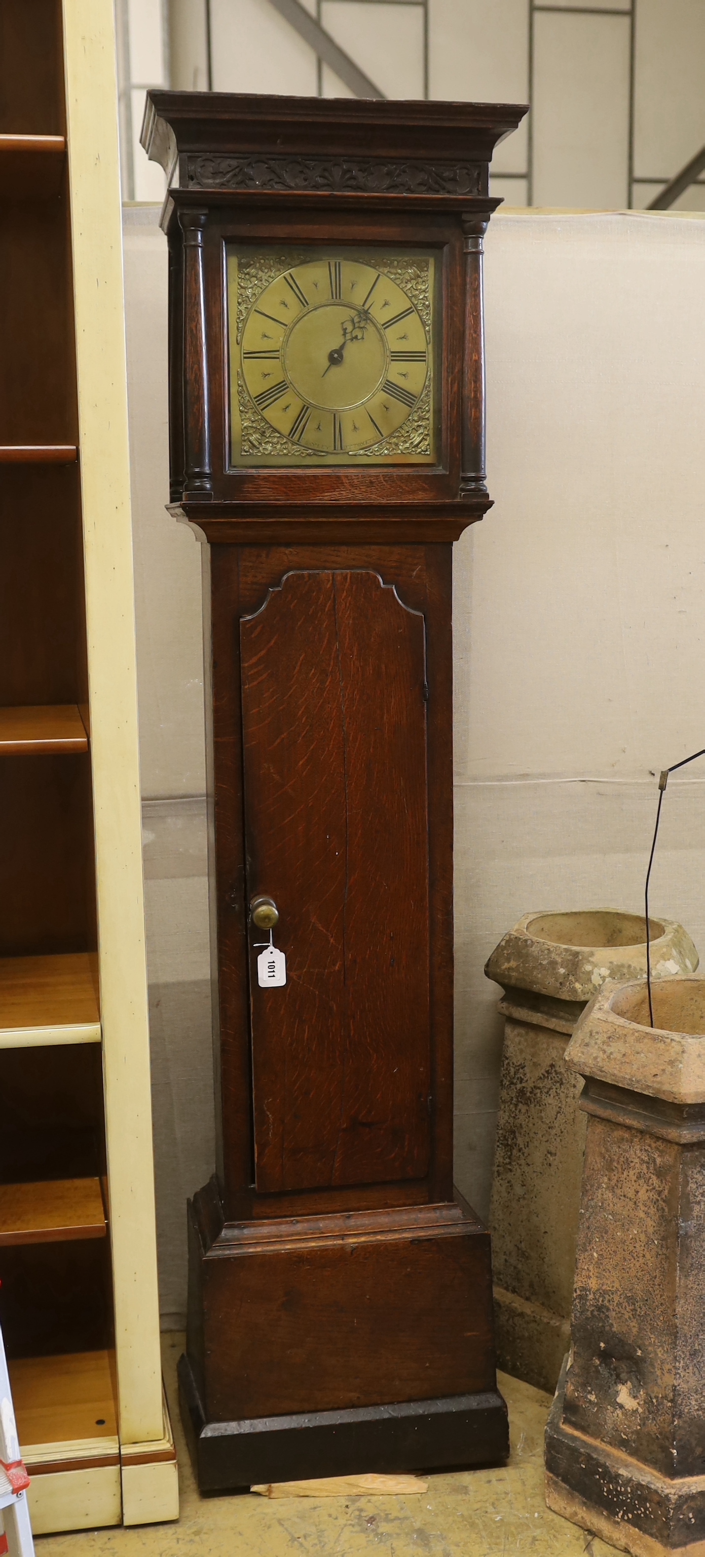 Bayley of Uttoxeter. A George III oak longcase clock, height 185cm